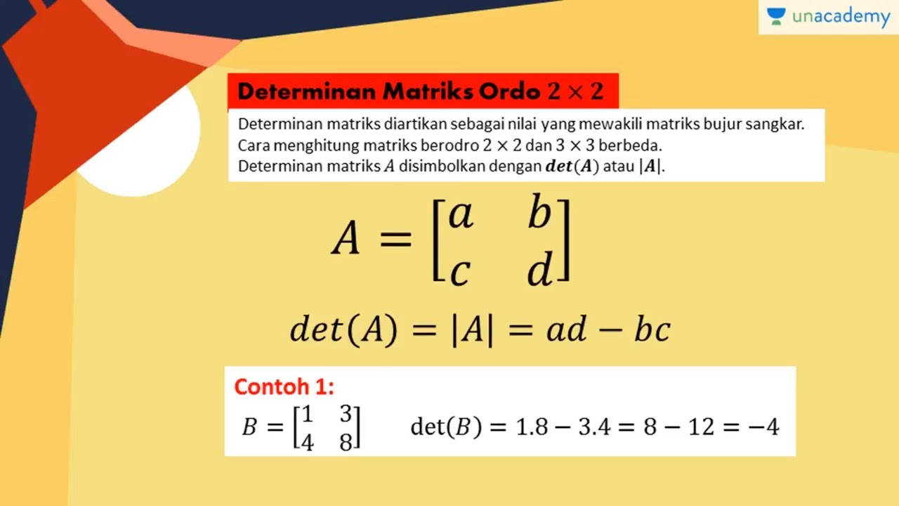 Determinan Matriks : Rumus, Sifat, dan Contohnya-Contoh Penggunaan Determinan Matriks